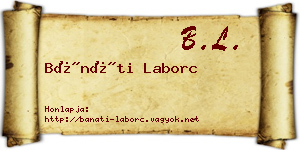 Bánáti Laborc névjegykártya